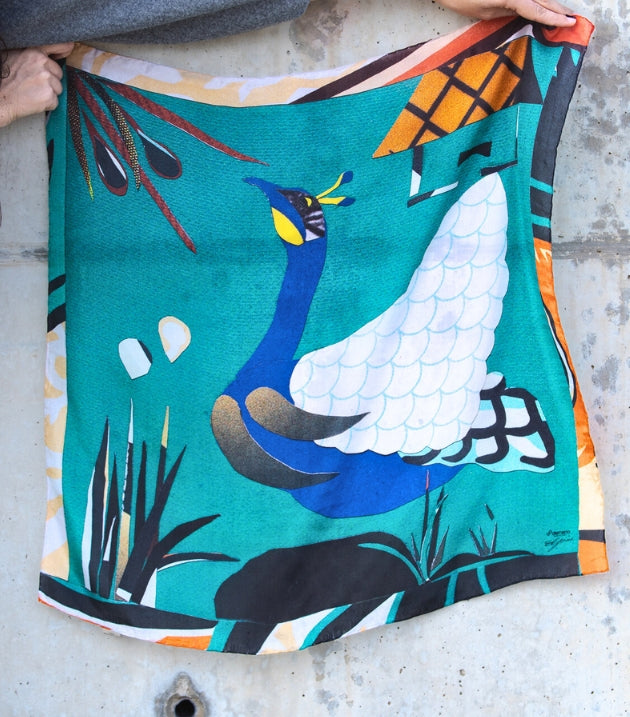 Peacock Handkerchief