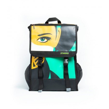 Recycled Large Backpack Brompton For M/H Handlebar -Malika Favre_Mercè21- Verdi L