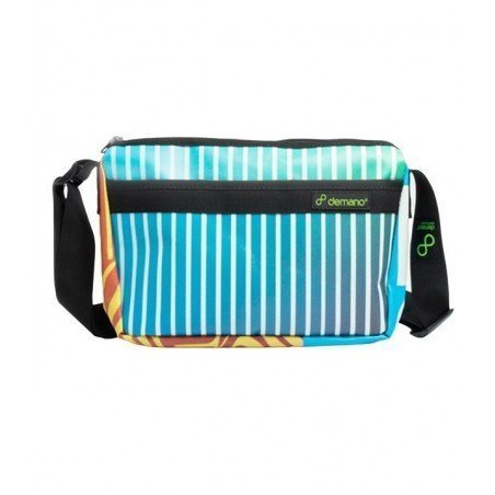 Sarrià S - Recycled Messenger Bag - Blue-Green