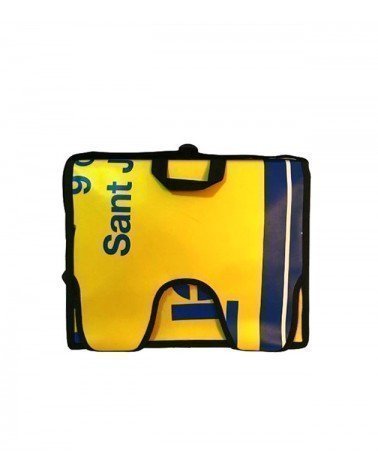 Arago_Recycled Waterproof_Medium Brompton Bag_Yellow-Blue