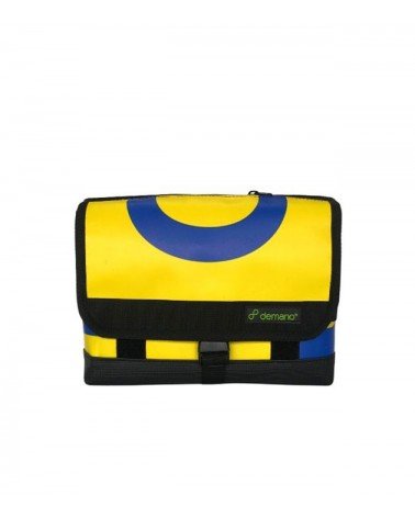Ribera_Recycled Waterproof Mini Brompton Bag_Yellow-Blue