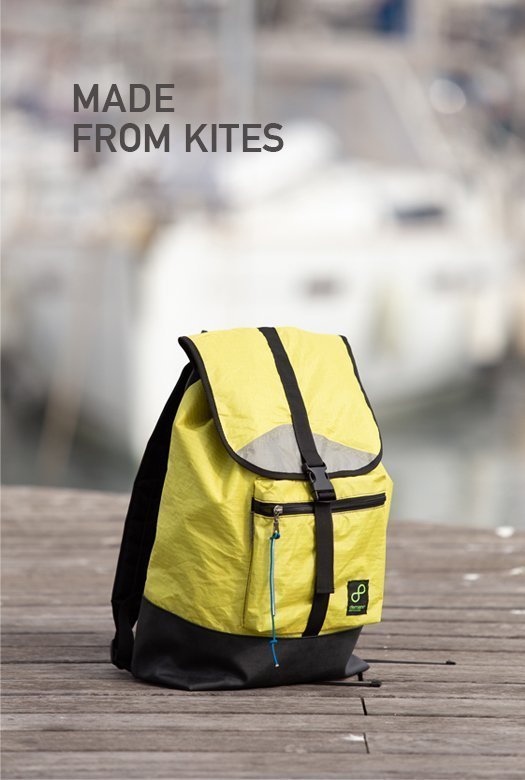 Recycled bags from kitesurf kites